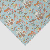 コテかわいらしガコアの鳥獣ライトブルー 薄葉紙 (詳細)