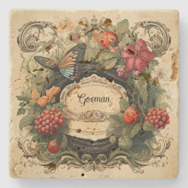 コテエレガントガセオボタニカルガーデンパーソナライズされた ストーンコースター