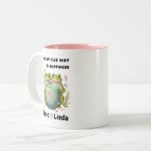 コテカスタムタケコアカップル周年記念フローラカエル ツートーンマグカップ (正面左)