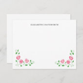 コテパーソナライズされたガコーレハンドドローバラかわいらし ノートカード (正面/裏面)