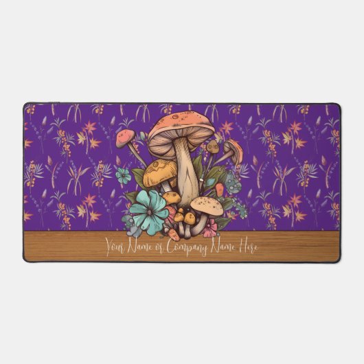 コテパーソナライズされたガセコアマッシュルームXLデスクマットV6 デスクマット (正面)
