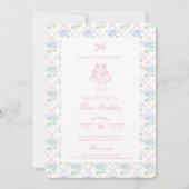 コテージあじさいトレリスフローラ誕生日 招待状 (正面)