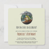 コテージお洒落コアフロッグ誕生日フォトパーティー 招待状 (正面)