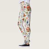 コテージお洒落コアヴィレッジ、マッシュルーム、自然 レギンス (左)