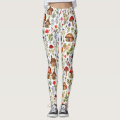 コテージお洒落コアヴィレッジ、マッシュルーム、自然 レギンス (正面)