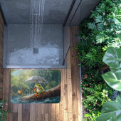 コテージお洒落コーガフロージウッドランドレインデイ バスマット