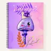 コテージかわいいキノコとカタツムリ ノートブック (正面)