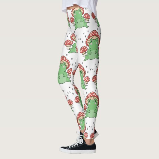 コテージかわいいヒキガエルとキノコ レギンス (左)