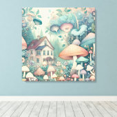 コテージかわいらしコアヴィレお洒落ッジ キャンバスプリント (インサイチュ (ウッドフロア))