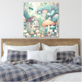 コテージかわいらしコアヴィレお洒落ッジ キャンバスプリント (インサイチュ (寝室))