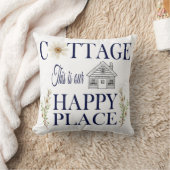 コテージこちらハッピープレイス装飾用クッション クッション (ブランケット)