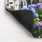 コテージとアジサイ – マーサズビンヤード マウスパッド (コーナー)