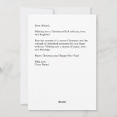 コテージとフォレストバニー | 魅惑的なクリスマス シーズンカード (裏面)