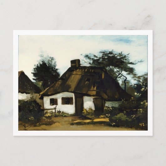 コテージと木，ビンセント・ヴァン・ゴッホ ポストカード (正面)