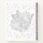 コテージと花カラーリングジャーナル ノートブック (裏面)