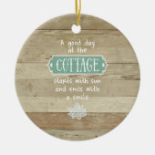 コテージのよい日 セラミックオーナメント (正面)