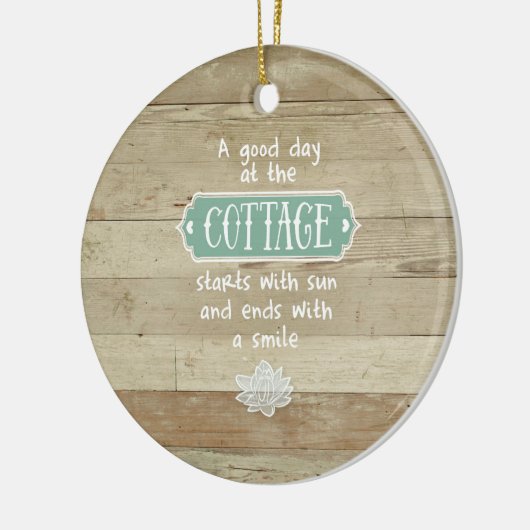 コテージのよい日 セラミックオーナメント (左)