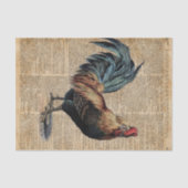 コテージのオンドリのヴィンテージ辞書の本のページ 薄葉紙 (正面)