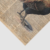 コテージのオンドリのヴィンテージ辞書の本のページ 薄葉紙 (詳細)