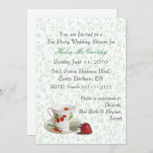 コテージのシックな茶パーティの招待状 招待状 (正面/裏面)