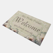 コテージのチャームの歓迎の木のシャクヤク ドアマット (アングル)