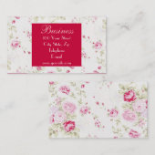 コテージのバラの名刺1 名刺 (正面/裏面)