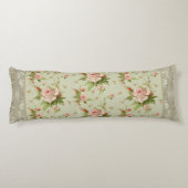 コテージのバラスクロール渦巻木の夏 ボディピロー (裏面)