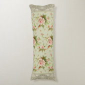 コテージのバラスクロール渦巻木の夏 ボディピロー (正面縦)