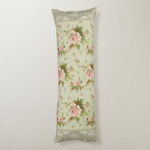 コテージのバラスクロール渦巻木の夏 ボディピロー (裏面 (縦))