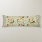 コテージのバラスクロール渦巻木の夏 ボディピロー (正面)