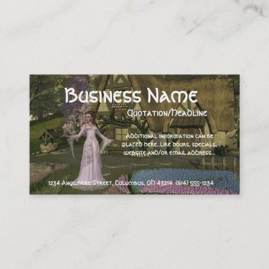 コテージの名刺(不動産仲介業者)のプリンセス 名刺 (正面)