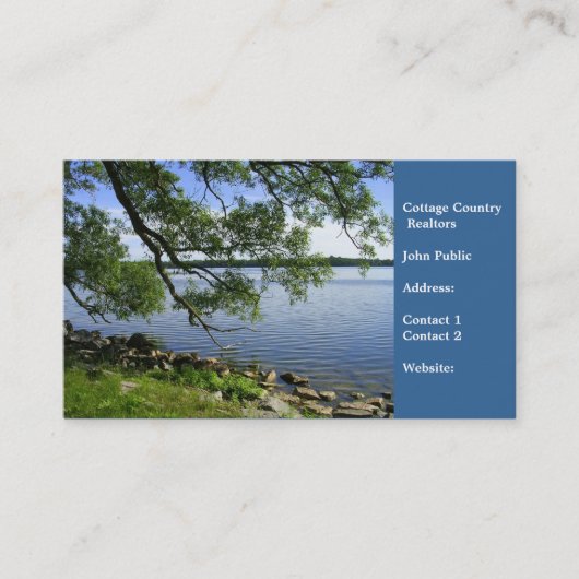 コテージの国不動産仲介業者湖の眺め 名刺 (正面)