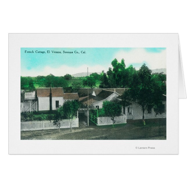 コテージの外気風フランスの景 (正面横)