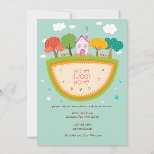 コテージの家の移動発表 案内状 (正面)