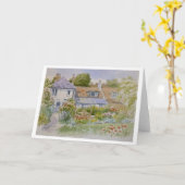 コテージの庭の挨拶状 カード (黄色い花)