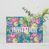 コテージの庭の自由のスタイル|のパーティの招待状 招待状 (スタンド正面)