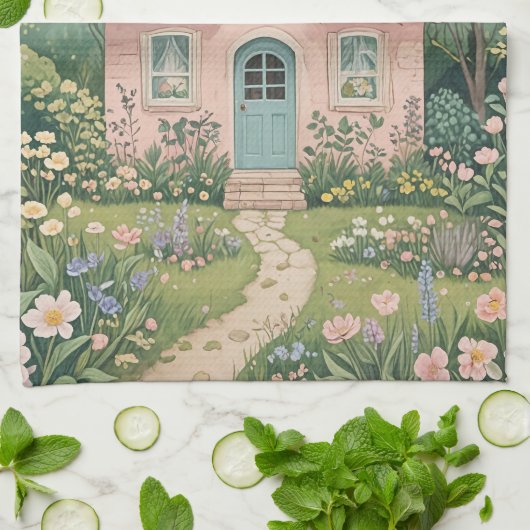 コテージの森 キッチンタオル (折り畳み)