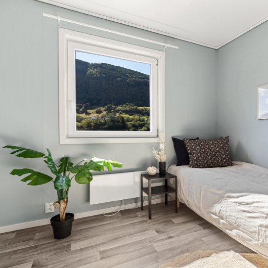 コテージの水の色の花の灰色のパターン アクセントクッション