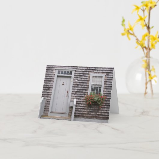 コテージの灰色 カード (黄色い花)