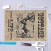 コテージの生命ヴィンテージの田舎辞書の芸術 薄葉紙 (クラフト)