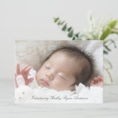 コテージの白フローラ誕生のお知らせ 案内状 (スタンド正面)