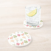 コテージの花伝統的居心地の良い模様 コースター (側面)
