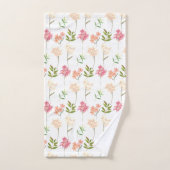 コテージの花伝統的居心地の良い模様 バスタオルセット (ハンドタオル)