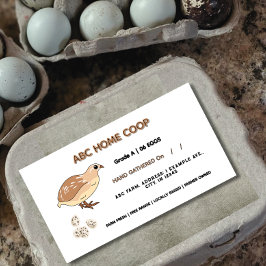 コテージの食品の法律ラベルQuail Egg Carton ラベル