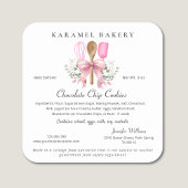 コテージの食法ラベル用具料理 スクエアシール