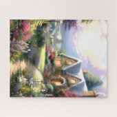 コテージは湖で。 ジグソーパズル (横)