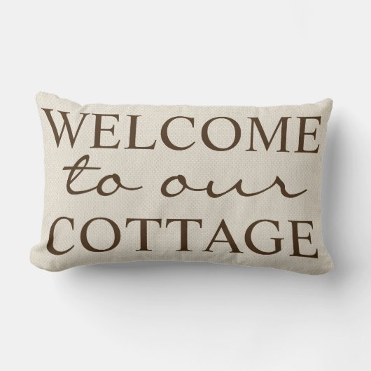 コテージへよ素朴うこそ-ファミリ名 ランバークッション (正面)