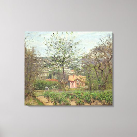 コテージまたはピンクハウス キャンバスプリント (正面)