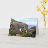 コテージアットカドウィズコーンウォール写真 カード (黄色い花)