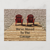 コテージアディロンドバックチェア素朴レッドレイクムービング ポストカード (正面)